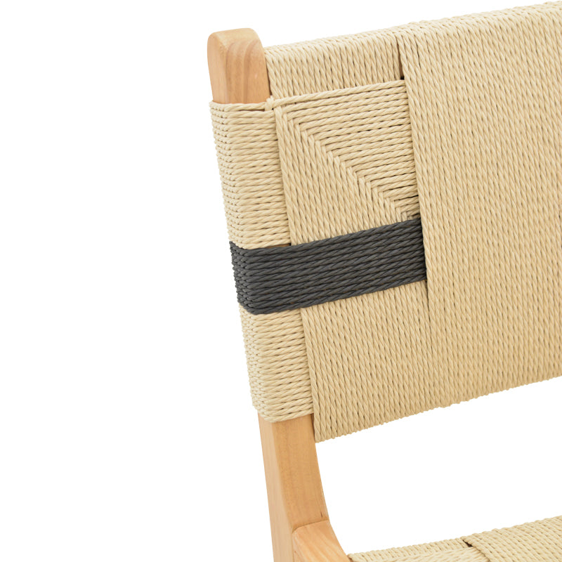Scaun de bar Julien Natural-Natural-funie, neagra, 45x46x95 cm, foto produs 9