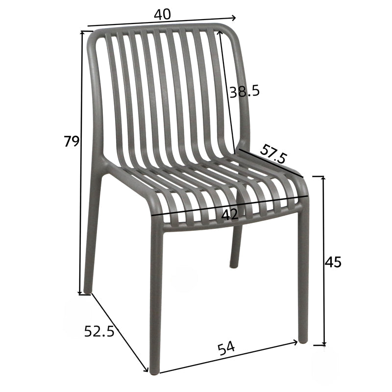 Scaun exterior Laudre, Crem, 40x53x79 cm