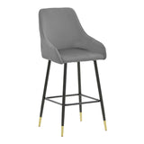 Scaun de Bar Lithe metal, 47x44x98 cm - Gri