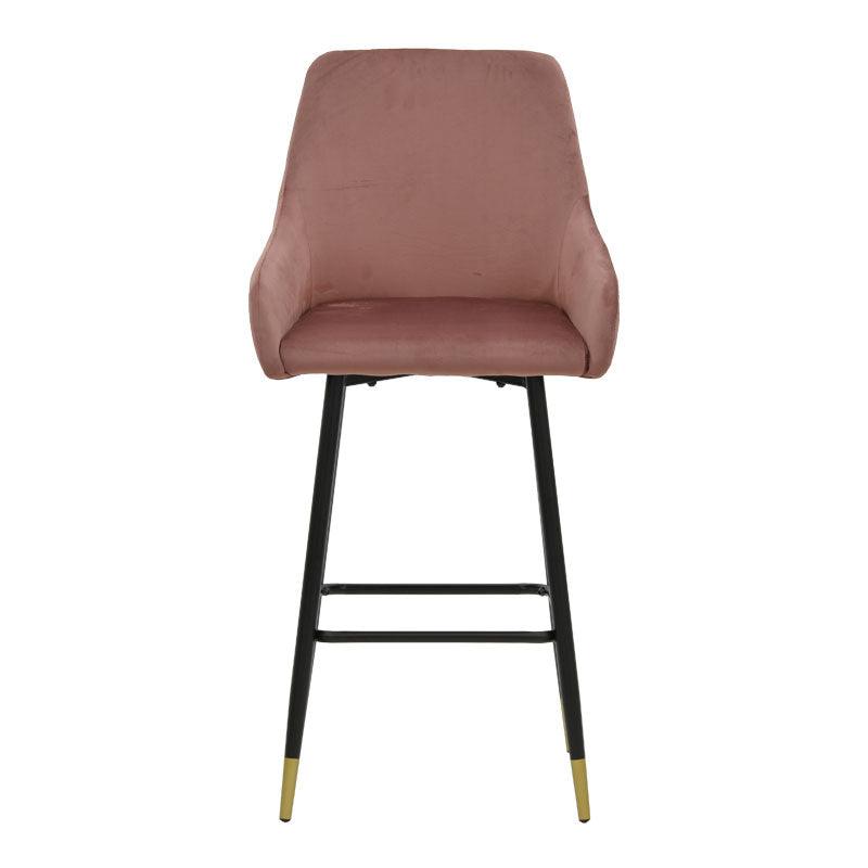 Scaun de Bar Lithe metal, 47x44x98 cm - Roz