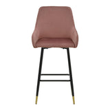 Scaun de Bar Lithe metal, 47x44x98 cm - Roz