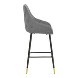 Scaun de Bar Lithe metal, 47x44x98 cm - Gri
