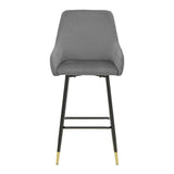 Scaun de Bar Lithe metal, 47x44x98 cm - Gri