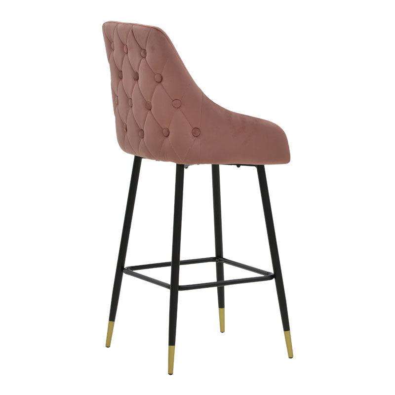 Scaun de Bar Lithe metal, 47x44x98 cm - Roz