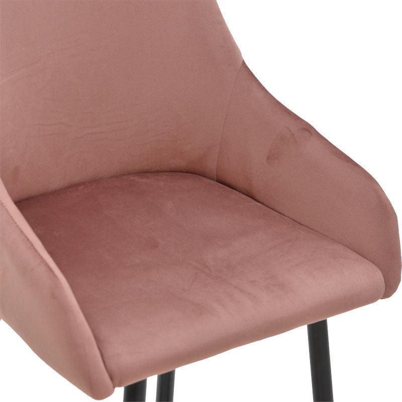 Scaun de Bar Lithe metal, 47x44x98 cm - Roz