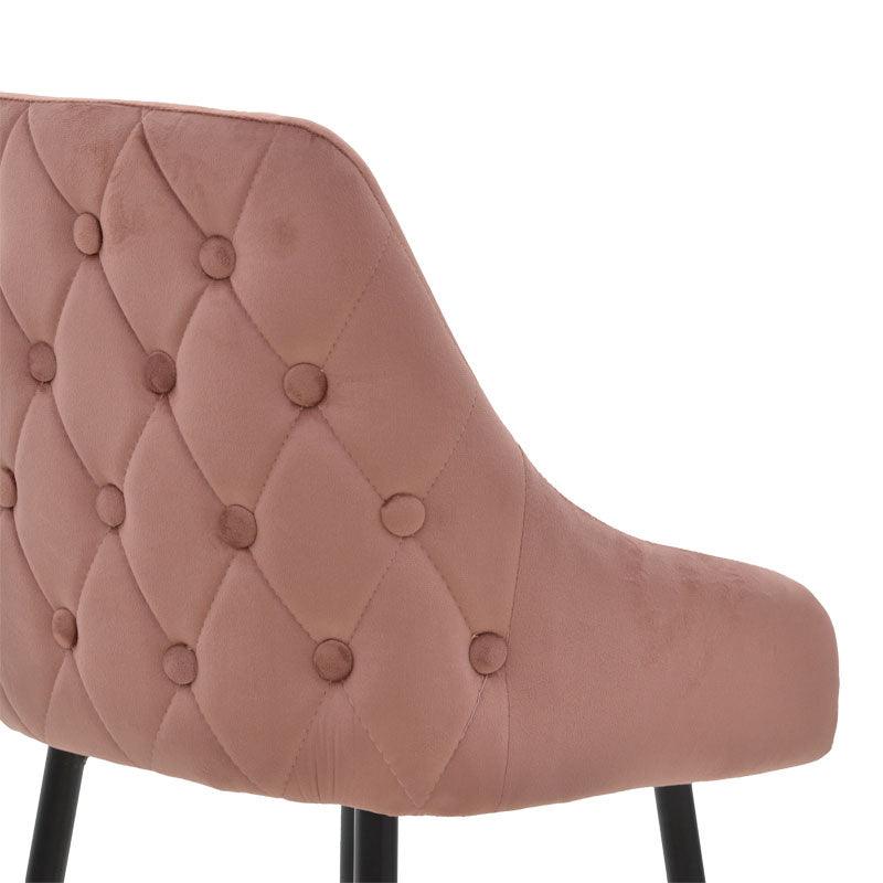 Scaun de Bar Lithe metal, 47x44x98 cm - Roz
