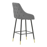 Scaun de Bar Lithe metal, 47x44x98 cm - Gri