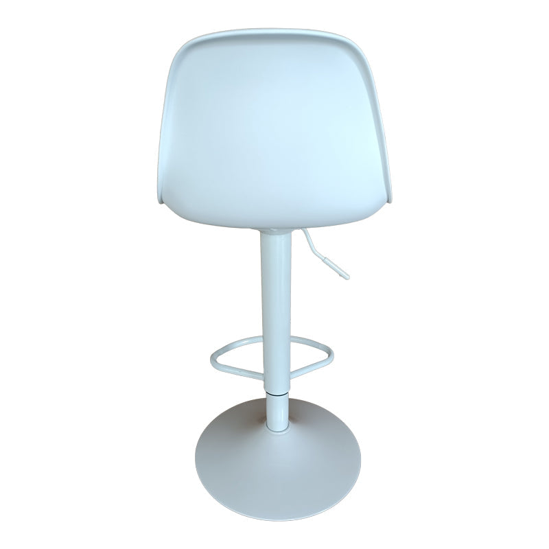 Scaun de bar Louser reglabil pe inaltime negru cu perna - baza, Alb - Negru, 44x46x114 cm - Alb