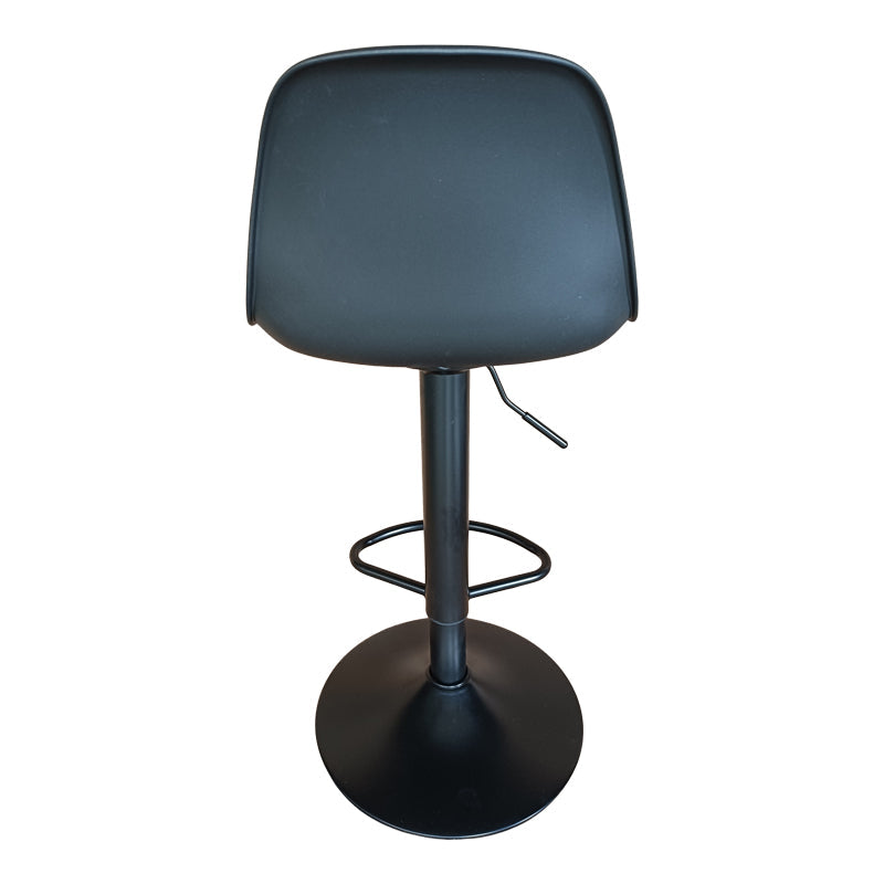 Scaun de bar Louser reglabil pe inaltime negru cu perna - baza, Alb - Negru, 44x46x114 cm - Negru
