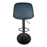 Scaun de bar Louser reglabil pe inaltime negru cu perna - baza, Alb - Negru, 44x46x114 cm - Negru