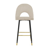 Scaun de bar Medium height bar, 48x50x107 cm - Negru-Bej-Auriu