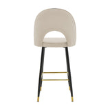 Scaun de bar Medium height bar, 48x50x107 cm - Negru-Bej-Auriu