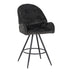 Scaun de bar Morea, Negru, 55x66x107 cm
