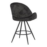 Scaun de bar Morea, Negru, 55x66x107 cm