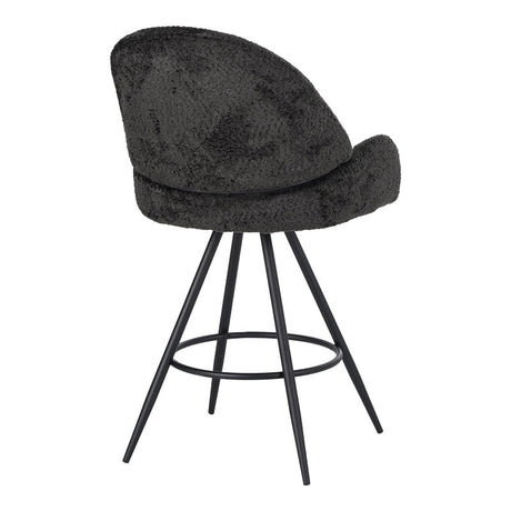 Scaun de bar Morea, Negru, 55x66x107 cm