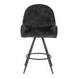 Scaun de bar Morea, Negru, 55x66x107 cm