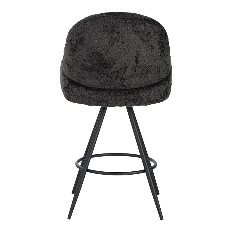 Scaun de bar Morea, Negru, 55x66x107 cm