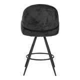 Scaun de bar Morea, Negru, 55x66x107 cm
