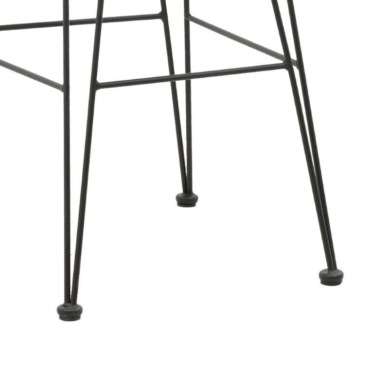Scaun de bar Naoki, Negru - Natural, 46x56x110 cm - Negru