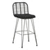 Scaun de bar Naoki, Negru - Natural, 46x56x110 cm