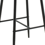 Scaun de bar Patrin picior -metal, Gri inchis neagra, 49x48x98 cm