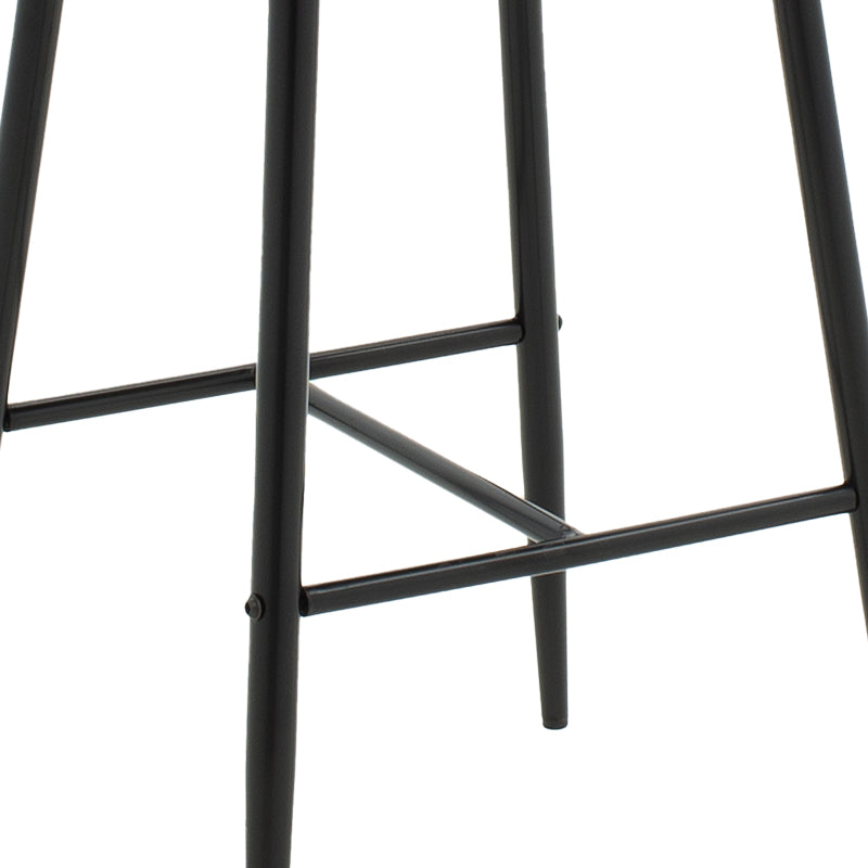 Scaun de bar Patrin picior -metal, Gri inchis neagra, 49x48x98 cm, foto produs 8