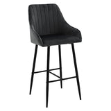 Scaun de bar Patrin, Portocaliu - Negru, 68x45x101 cm - Scaun de bar Patrin, Portocaliu - Negru, 68x45x101 cm - 029-000172