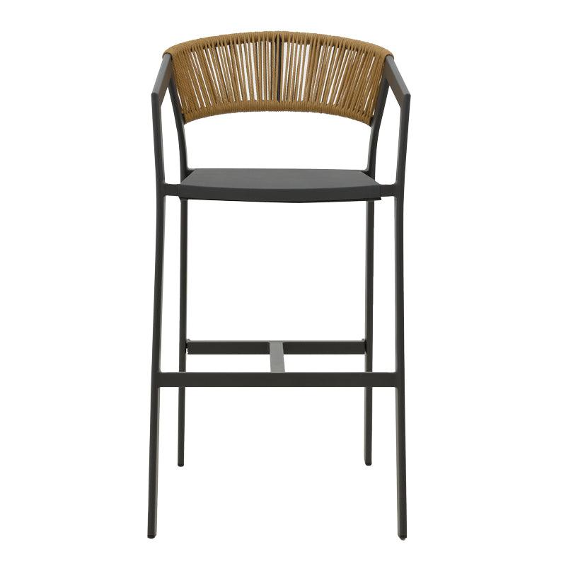 Scaun de bar Phoenix, Alb - Gri inchis, 53x58x103 cm - Gri inchis