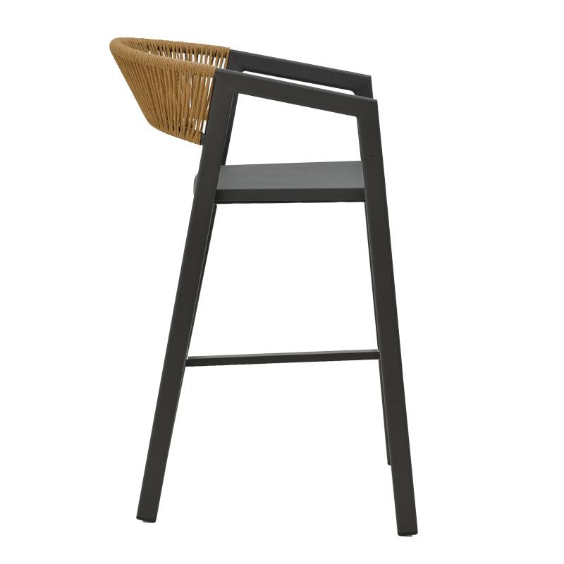 Scaun de bar Phoenix, Alb - Gri inchis, 53x58x103 cm - Gri inchis