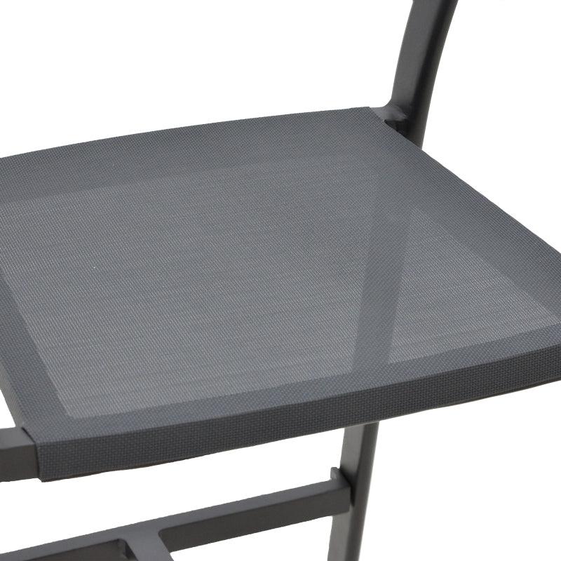 Scaun de bar Phoenix, Alb - Gri inchis, 53x58x103 cm - Gri inchis