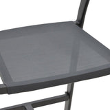 Scaun de bar Phoenix, Alb - Gri inchis, 53x58x103 cm - Gri inchis