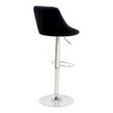 Scaun de bar reglabil pe inaltime Boronez, Diverse culori, 47x49x112 cm - Negru