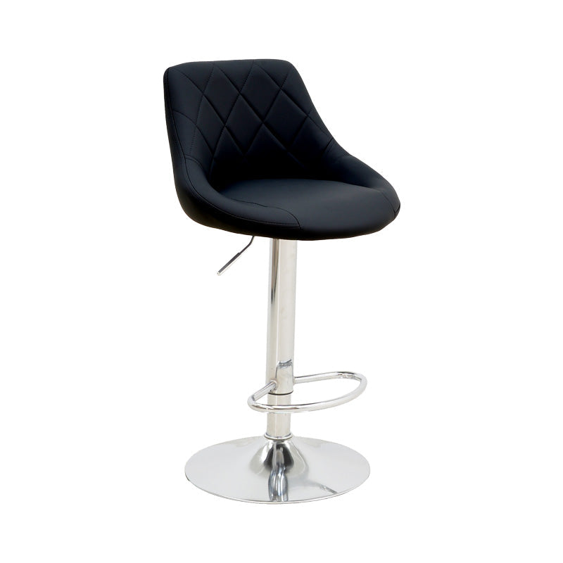Scaun de bar reglabil pe inaltime Boronez, Diverse culori, 47x49x112 cm - Negru