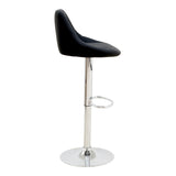 Scaun de bar reglabil pe inaltime Boronez, Diverse culori, 47x49x112 cm - Negru