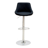 Scaun de bar reglabil pe inaltime Boronez, Diverse culori, 47x49x112 cm - Negru