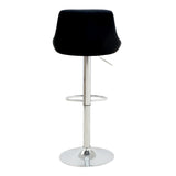 Scaun de bar reglabil pe inaltime Boronez, Diverse culori, 47x49x112 cm - Negru