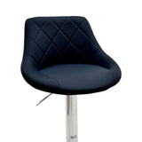 Scaun de bar reglabil pe inaltime Boronez, Diverse culori, 47x49x112 cm - Negru