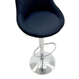 Scaun de bar reglabil pe inaltime Boronez, Diverse culori, 47x49x112 cm - Negru