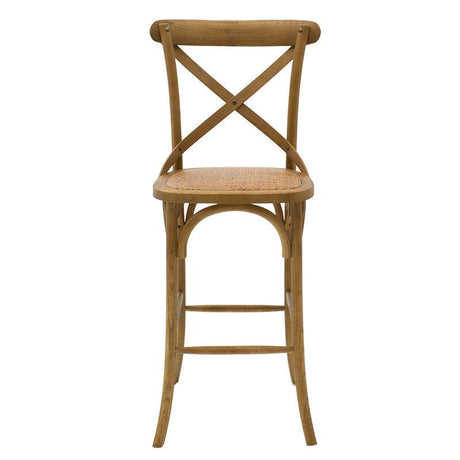 Scaun de bar Reid, Sonoma - Nuc, 52x45x116 cm