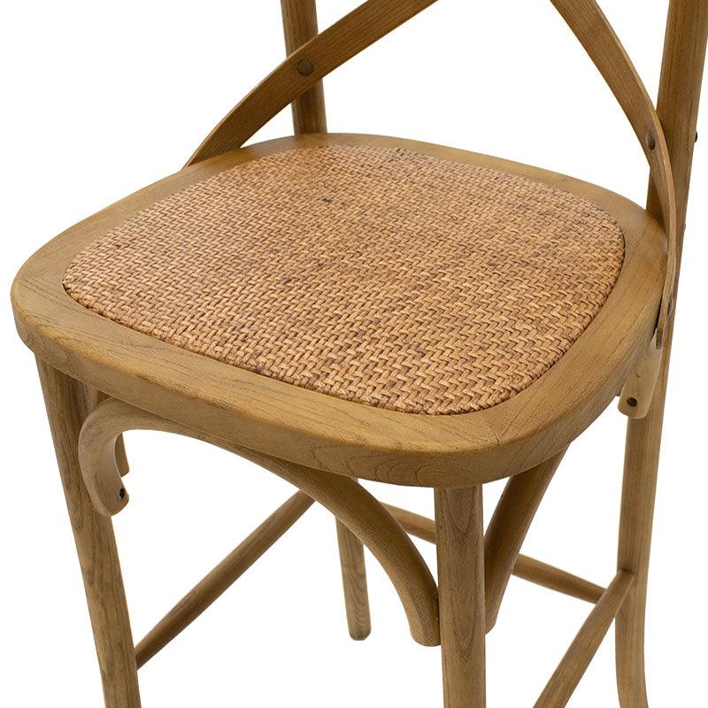 Scaun de bar Reid, Sonoma - Nuc, 52x45x116 cm - Nuc