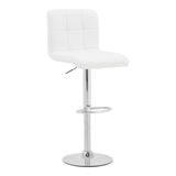 Scaun de bar Remina, Alb - Negru, 44x44x112 cm - Scaun de bar Remina, Alb - Negru, 44x44x112 cm