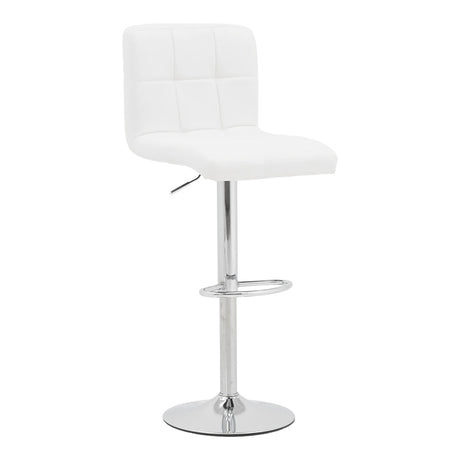 Scaun de bar Remina, Alb - Negru, 44x44x112 cm