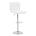 Scaun de bar Remina, Alb - Negru, 44x44x112 cm