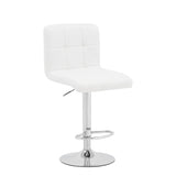 Scaun de bar Remina, Alb - Negru, 44x44x112 cm - Alb