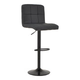Scaun de bar Remina, Alb - Negru, 44x44x112 cm - Scaun de bar Remina, Alb - Negru, 44x44x112 cm - 292-000020