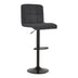 Scaun de bar Remina, Alb - Negru, 44x44x112 cm - 292-000020