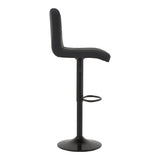 Scaun de bar Remina, Alb - Negru, 44x44x112 cm - Negru