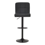 Scaun de bar Remina, Alb - Negru, 44x44x112 cm - Negru