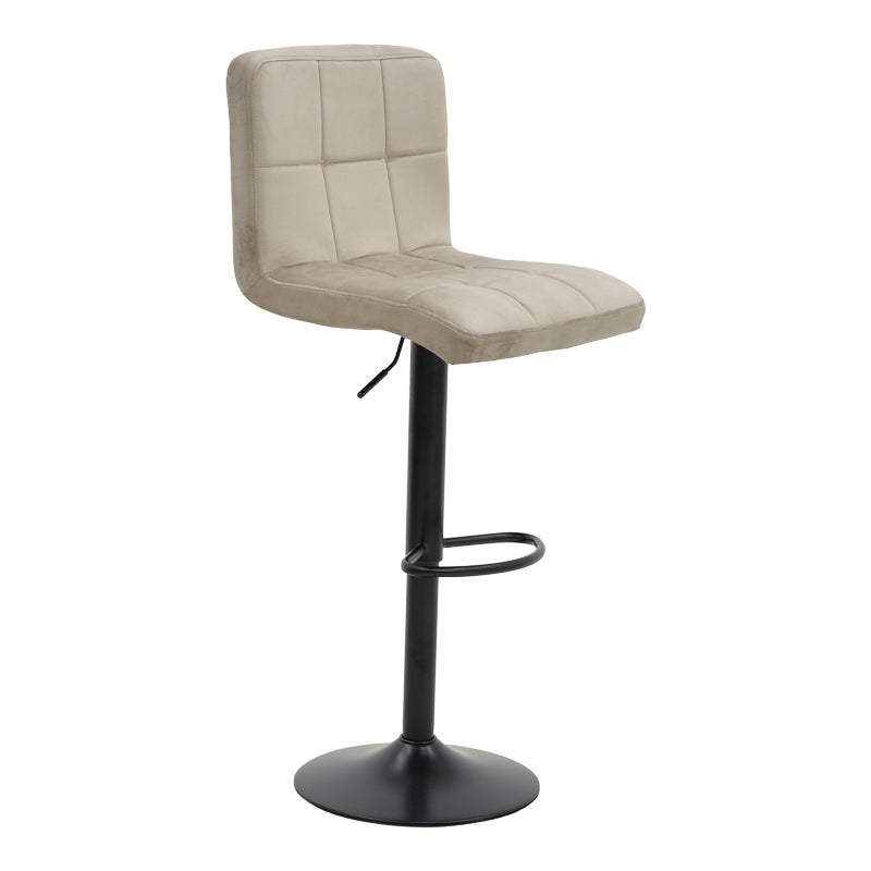 Scaun de bar ajustabil pe înaltime Remina, Catifea Neagra, Baza, Mata, Bej - Negru, 44x44x112 cm - Scaun de bar ajustabil pe înaltime Remina, Catifea Neagra, Baza, Mata, Bej - Negru, 44x44x112 cm - 292-000022