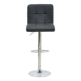 Scaun de bar Remina reglabil pe inaltime, pu-crom, 44x44x112 cm